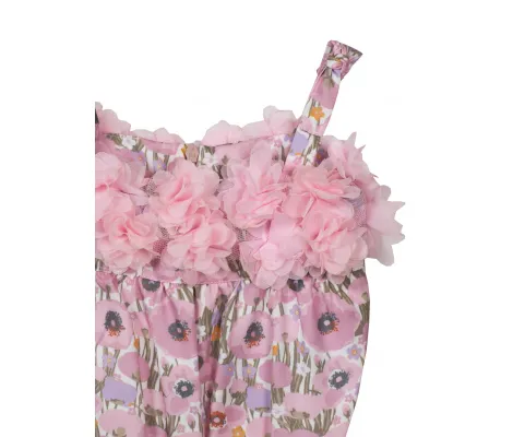 M&B Kid's Fashion Παιδικό Κορμάκι φλοράλ Ροζ | M&B fashion Ανοιξη/Καλοκαιρι 2023 στο Fatsules