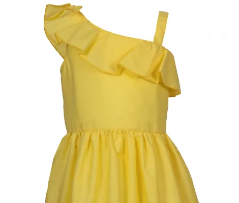 M&B Kid's Fashion Παιδικό Φόρεμα ποπλίνα Κίτρινο | Φορέματα στο Fatsules