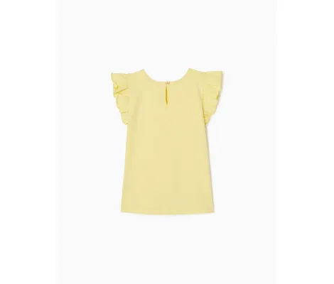 Zippy Παιδικό μπλουζάκι αμάνικο με βολάν Κίτρινο | Μπλουζάκια - Πουλόβερ - Γιλέκα πλεκτά - Πουκάμισα - Τοπ στο Fatsules