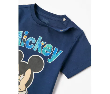 Mickey Mouse Zippy Βρεφικό σετ μπλουζάκι και σορτς Μπλε | Βρεφικά Σύνολα - Σετ - Σαλοπέτα στο Fatsules