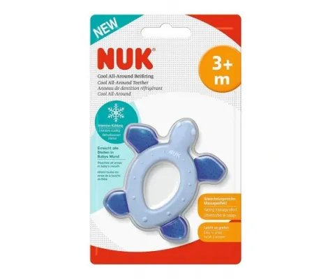 NUK Cool All-Around Δακτύλιος Οδοντοφυΐας Ψυγείου Χελωνάκι - Μπλε | Βρεφικές Κουδουνίστρες - Μασητικά στο Fatsules
