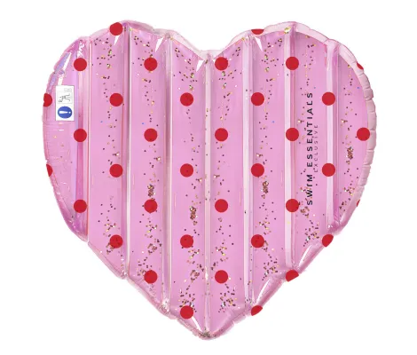 Swim Essentials Στρώμα θαλάσσης "Pink with Red dots Heart"  6+ Eτών | Παιχνίδια παραλίας στο Fatsules