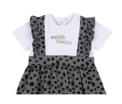 Chicco βρεφικό φόρεμα Miss Chicco Γκρι | Βρεφικά φορέματα - Φούστες στο Fatsules
