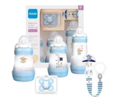 Mam Gift Set Σετ Δώρου 5 προϊόντων βρεφανάπτυξης για νεογέννητα 0+ Μηνών | Μπιμπερό - Θηλές στο Fatsules