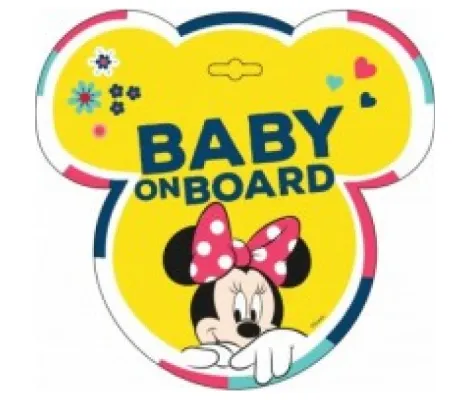 Σήμανση Baby on Board  Minnie Mouse με βεντούζα | Για την Βόλτα στο Fatsules