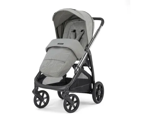 Σύστημα μεταφοράς Aptica Quattro χρώμα Satin Grey με σκελετό Palladio Black και παιδικό κάθισμα αυτοκινήτου DARWIN INFANT RECLINE | Πολυκαρότσια 3 σε 1 στο Fatsules