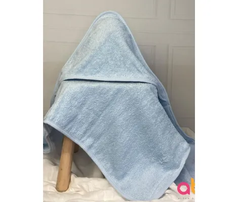 Μπουρνούζι-Κάπα Abo 75*75 cm Μπλε | Σετ πετσέτες - Μπουρνουζάκια στο Fatsules