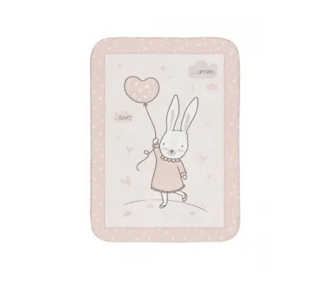 Κουβέρτα αγκαλιάς & Λίκνου Kikka Boo 140x110cm Rabbits In Love | Κουβερτούλες στο Fatsules