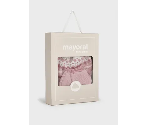 Mayoral Σετ σκουφος και γαντια ροζ χαλαζί | Βρεφικά καπέλα - Βρεφικές κορδέλες - τσιμπιδάκια - Βρεφικές κάλτσες - καλσόν - σκουφάκια - γαντάκια για μωρά στο Fatsules