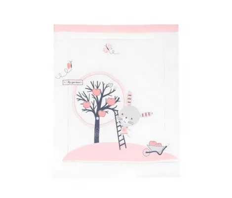 Πάπλωμα βρεφικό βαμβακερό Kikka Boo 90x110cm Pink Bunny Ροζ | Προίκα Μωρού - Λευκά είδη στο Fatsules