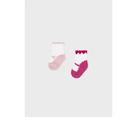 Mayoral Σετ 2 καλτσάκια Φούξια | Βρεφικά καπέλα - Βρεφικές κορδέλες - τσιμπιδάκια - Βρεφικές κάλτσες - καλσόν - σκουφάκια - γαντάκια για μωρά στο Fatsules