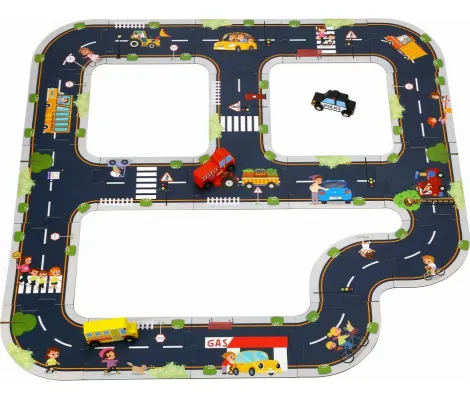 Ξύλινο παιδικό Puzzle αυτοκινητόδρομος 20pcs για 3+ Ετών Tooky Toys | Παιδικά παιχνίδια στο Fatsules