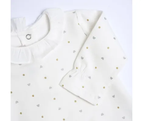 Chicco Βρεφικό μπλουζάκι πουά Λευκό | Βρεφικά μπλουζάκια-πουλόβερ στο Fatsules