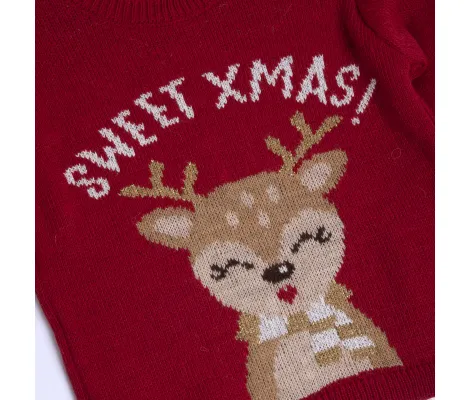 Chicco Christmas πουλόβερ 'Sweet Xmas' Κόκκινο | Μπλουζάκια - Πουλόβερ - Γιλέκα πλεκτά - Πουκάμισα - Τοπ στο Fatsules