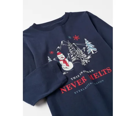 Zippy Christmas μπλουζάκι 'Never melts' Μπλε | Μπλουζάκια - Πουλόβερ στο Fatsules