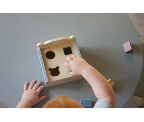 Jabadabado ξύλινο κουτί με σχήματα Teddy | Παιδικά παιχνίδια στο Fatsules