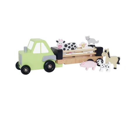 Jabadabado ξύλινο Φορτηγάκι μεταφοράς ζώων | Παιδικά παιχνίδια στο Fatsules