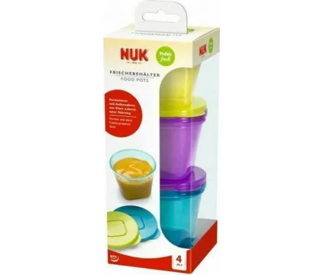 Nuk Food Pots Σετ αποθήκευσης με 2 δοχεία 65ml, 2 δοχεία 75ml & 2 δοχεία 85ml | Βρεφανάπτυξη στο Fatsules