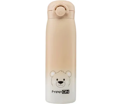 FreeOn Ανοξείδωτο Θερμός 480ml Flask Bear Beige | Θερμός υγρών και παγουρίνα στο Fatsules