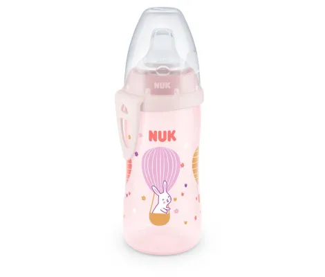 Nuk First Choice Active Cup Παγουράκι 12m+ Pink Rabbit 300ml | Θερμός υγρών και παγουρίνα στο Fatsules