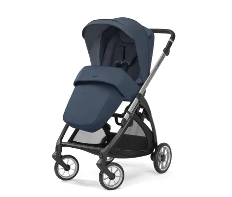 Σύστημα μεταφοράς Electa Quattro χρώμα Hudson Blue με σκελετό Silver Black και παιδικό κάθισμα αυτοκινήτου Darwin Infant Recline | Πολυκαρότσια 3 σε 1 στο Fatsules