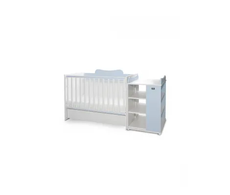 Πολυμορφικό κρεβάτι Lorelli Multi 5 σε 1 White/Baby Blue | Πολυμορφικά Κρεβάτια στο Fatsules