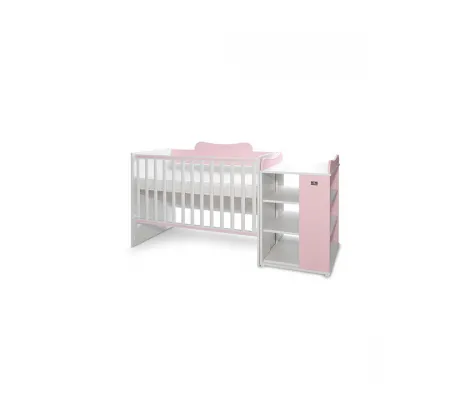 Πολυμορφικό κρεβάτι Lorelli Multi 5 σε 1 White/Orchid Pink + Δώρο το στρώμα | Πολυμορφικά Κρεβάτια στο Fatsules