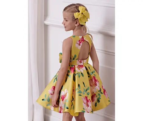 Abel & Lula Φόρεμα Μικάδο Σταμπωτό Κίτρινο | Φορέματα - Φούστες - Τσάντες στο Fatsules