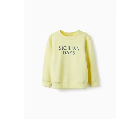 Zippy παιδική μπλούζα φούτερ 'Sicilian Days' Απαλό Κίτρινο | Μπλουζάκια - Πουλόβερ στο Fatsules