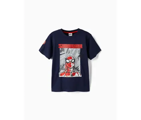 Spiderman Zippy Παιδικό μπλουζάκι κοντομάνικο Μπλε σκούρο | Μπλουζάκια - Πουλόβερ στο Fatsules