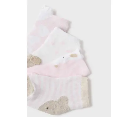 Mayoral Σετ 4 Καλτσάκια Ροζ | Βρεφικά καπέλα - Βρεφικές κορδέλες - τσιμπιδάκια - Βρεφικές κάλτσες - καλσόν - σκουφάκια - γαντάκια για μωρά στο Fatsules