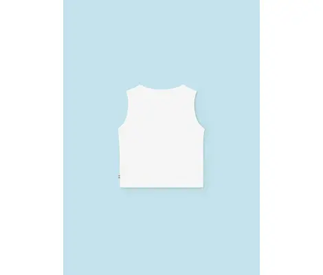 Mayoral Μπλούζα Τιράντες Summer Play Λευκό | Βρεφικά μπλουζάκια-πουλόβερ στο Fatsules