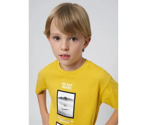 Mayoral Σετ Μακό Κύματα Κίτρινο |  Καλοκαιρινά Σύνολα για αγόρι - Σετ Μακό Κοντομάνικα για αγόρι - Σετ Μακό αμάνικα για αγόρι - Σετ μπλούζα και βερμούδα για αγόρι. στο Fatsules