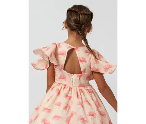 Mayoral Φόρεμα Μπατίστα Σταμπωτό Ροζ | Φορέματα - Φούστες - Τσάντες στο Fatsules