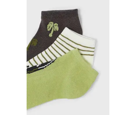Mayoral Σετ 3 Καλτσάκια Πράσινο | Κάλτσες για αγόρια - σκούφοι - λαιμοί - κασκόλ - γάντια - εσώρουχα για αγόρια - μποξεράκια - καπέλα στο Fatsules