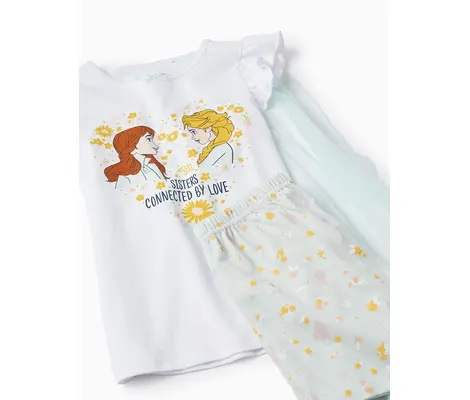 Frozen Zippy Σετ παιδικές πιτζάμες Λευκό | Εσώρουχα - πιτζάμες για κορίτσια στο Fatsules