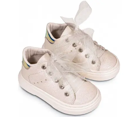 Sneakers Babywalker Λευκά με Γκλίτερ BW4830 | Παιδικά Παπούτσια στο Fatsules