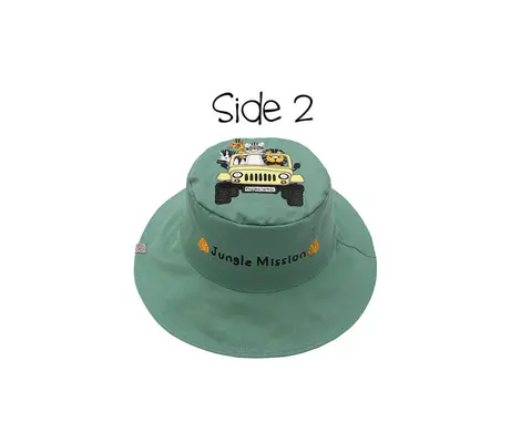 Καπέλο Δύο Όψεων FlapJackKids UPF 50+ Tiger/Safari Truck FJKSH829 | Παιδικά Ρούχα - Παπούτσια στο Fatsules