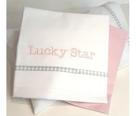 Σετ Σεντόνια Baby Oliver Star Lucky Star Pink 308 | Σετ σεντόνια στο Fatsules