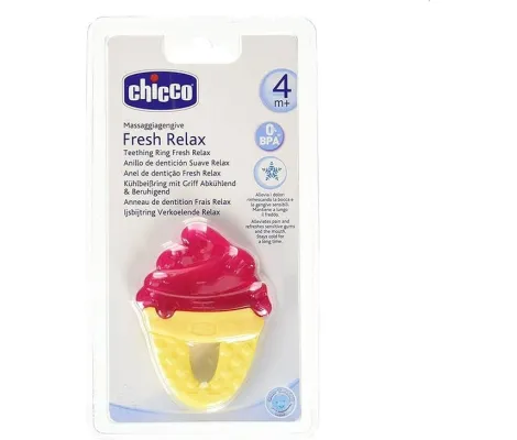 Chicco Δροσιστικός Κρίκος Οδοντοφυΐας Ice Cream Cherry | Βρεφανάπτυξη στο Fatsules