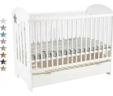 Βρεφικό Κρεβάτι με συρτάρι Just Baby Stern Grey Star | Βρεφικά Κρεβάτια στο Fatsules