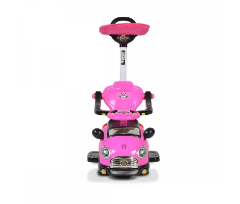 Περπατούρα Αυτοκινητάκι Moni με σκίαστρο και τιμόνι γονέα Ride on Paradise Pink | Παιδικά παιχνίδια στο Fatsules