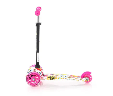 Πατίνι Scooter Lorelli Mini Αναδιπλούμενο με φωτιζόμενους τροχούς Pink Flowers | Παιδικά παιχνίδια στο Fatsules