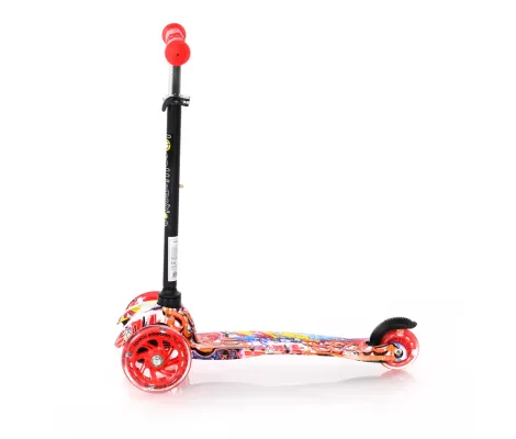 Πατίνι Scooter Lorelli Mini Αναδιπλούμενο με φωτιζόμενους τροχούς Red Graffiti | Παιδικά παιχνίδια στο Fatsules