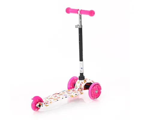 Πατίνι Scooter Lorelli Mini Αναδιπλούμενο με φωτιζόμενους τροχούς Pink Butterfly | Παιδικά παιχνίδια στο Fatsules