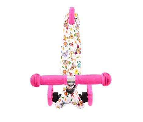 Πατίνι Scooter Lorelli Mini Αναδιπλούμενο με φωτιζόμενους τροχούς Pink Butterfly | Παιδικά παιχνίδια στο Fatsules