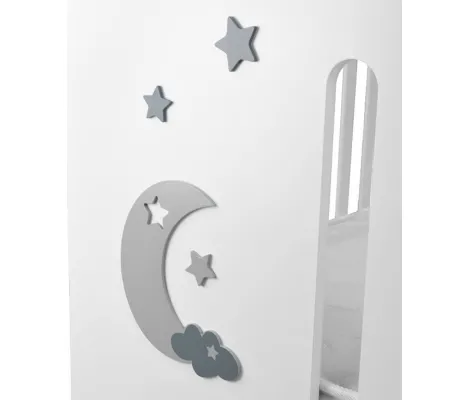 Κρεβάτι-Κούνια Bebe Stars Azure White | Βρεφικό Δωμάτιο στο Fatsules