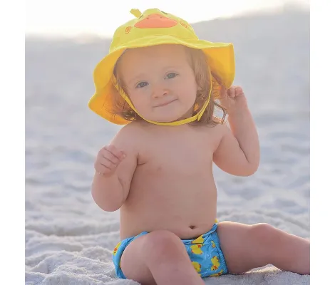 Σετ Μαγιό και Καπέλο UPF50 Zoocchini Παπάκι | Μαγιό για μωρά - Πόντσο - Πετσέτες Παραλίας - Καπέλα Με Ηλιακή Προστασία στο Fatsules