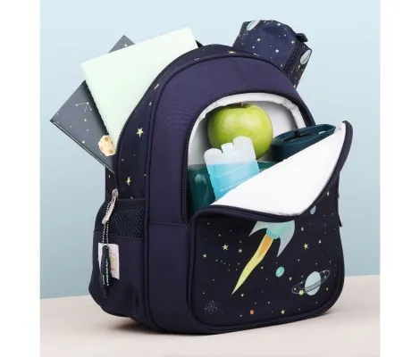 Τσάντα πλάτης με ισοθερμική θήκη A Little Lovely Company Space Blue | Σχολικές Τσάντες Πλάτης  στο Fatsules