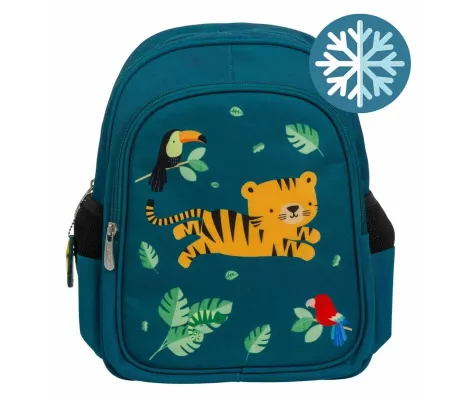 Τσάντα πλάτης με ισοθερμική θήκη A Little Lovely Company Jungle Tiger Blue | Σχολικές Τσάντες Πλάτης  στο Fatsules